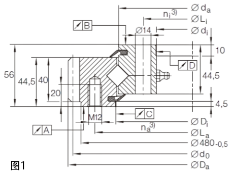 LXSA系列交叉滚子转盘轴承